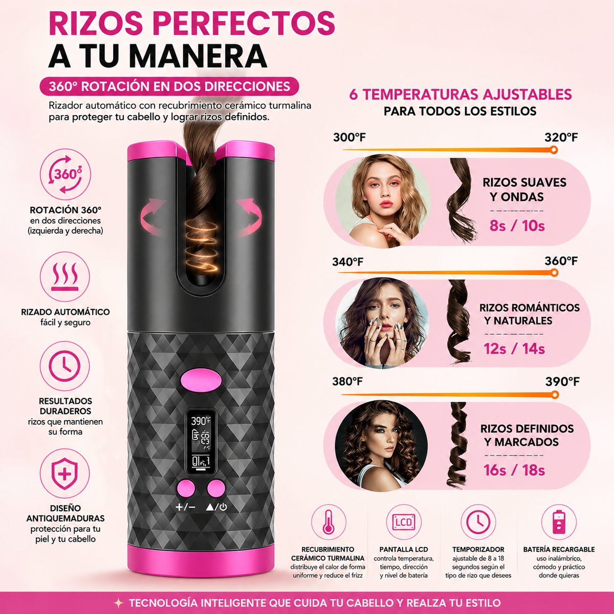 CURLGO™ Rizador Automático Inalámbrico